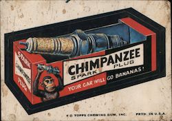 Chimpanzee Spark Plug Your Car Will Go Bananas! Trading Card