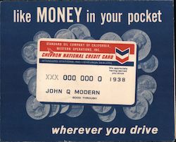 Like Money in Your Pocket Chevron National Credit Card Postcard