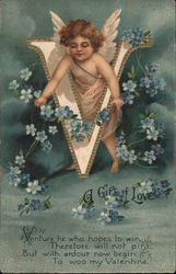 Letter "V" A Gift of Love Postcard