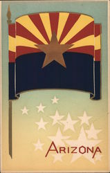 Arizona Flag Serigraph Postcard