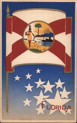 Florida Flag Serigraph Postcard