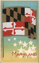 Maryland State Flag Serigraph Postcard