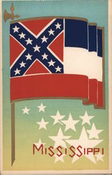 Mississippi State Flag Serigraph Postcard