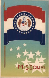 Missouri State Flag Serigraph Postcard