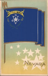 Nevada State Flag Serigraphs Postcard