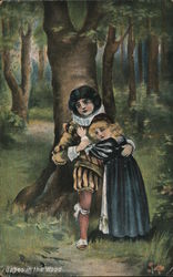 Babes in the Woods - Elizabethan Children Postcard Postcard Postcard