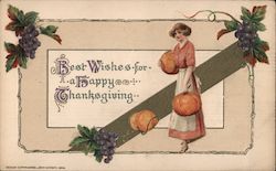 Best Wishes for a Happy Thanksgiving Postcard Postcard Postcard