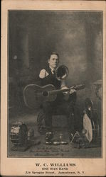 Amputee W. C. Williams One Man Band Jamestown, NY New York Postcard Postcard Postcard