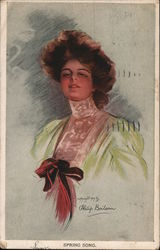 Spring Song - a portrait of a woman Postcard