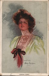 Spring Song - a portrait of a woman Philip Boileau Postcard Postcard Postcard