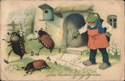 Frog & Giant Beetles Postcard