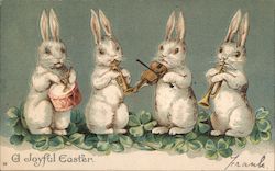 A Joyful Easter With Bunnies Postcard Postcard Postcard