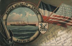 SS Kaiser Wilhelm der Grosse Steamers Postcard Postcard Postcard