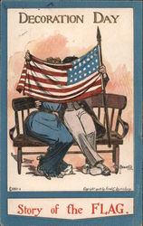 Decoration Day Story of the Flag Postcard