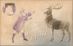 21st Annual Reunion B.P.O.E. - Embossed, Hand Colored Philadelphia, PA Postcard Postcard Postcard