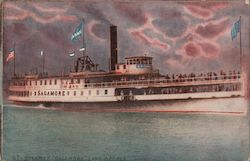 Steamer Sagamore on Lake George Postcard
