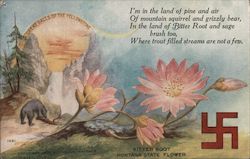 Bitter Root Montana State Flower Postcard