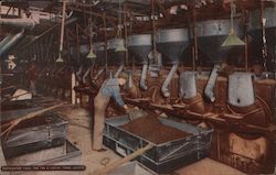 Coffee Culture Around the World, Factory Worker Operates Coffee Roasters Postcard