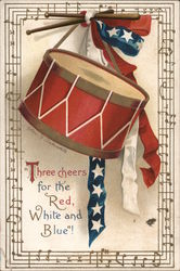 Three Cheers For The Red, White, and Blue Postcard