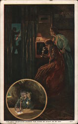The Bell telephone guards the home by night as by day - two women calling the police about burglars Postcard