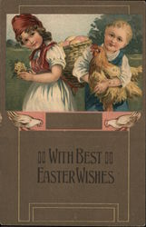 With Best Easter Wishes Postcard