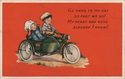 I'll hang to my hat so fast we go! My heart has gone already I know! Children Postcard Postcard Postcard