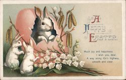 A Happy Easter With Bunnies Ellen Clapsaddle Postcard Postcard Postcard