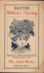 Easter Millinery Opening - Mrs. Agnes Morris Smith Center, KS Trade Card Trade Card Trade Card