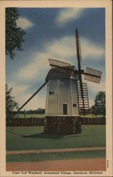 Cape Cod Windmill, Greenfield Village Dearborn, MI Postcard Postcard Postcard