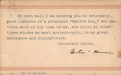 By next mail I am sending you... Postcard