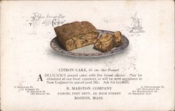 Citron Cake, .45 cts. the Pound - R. Marston Company Postcard