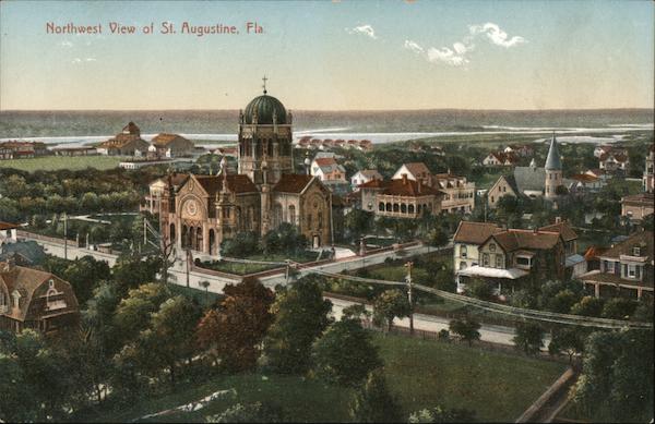 Northwest View of St. Augustine, Fl. Florida