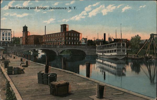 Boat Landing and Bridge Jamestown New York