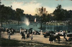 Scene at Brookside Park Postcard