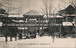 Winter View of Saegertown Inn Postcard