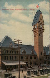 Dearborn Street Railroad Station Postcard