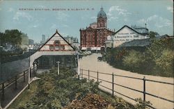 Newton Station, Boston & Albany Railroad Massachusetts Postcard Postcard Postcard