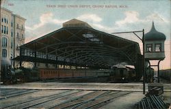 Train Shed, Union Depot Grand Rapids, MI Postcard Postcard Postcard