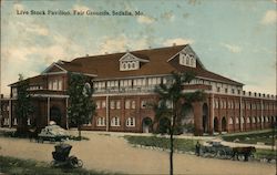 Live Stock Pavilion, Fair Grounds Postcard