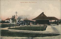 Railroad Station New Oxford, PA Postcard Postcard Postcard