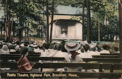 Rustic Theatre, Highland Park Postcard