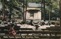 Rustic Theatre, Highland Park Brockton, MA Postcard Postcard Postcard