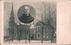 St. Joseph Church and Parsonage, 1905 Postcard