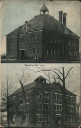 North and South Side Schools Postcard