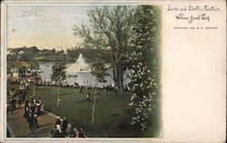 Lake and Electric Fountain, Willow Grove Park Philadelphia, PA Postcard Postcard Postcard