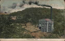 Y&O Railroad Power Plant Postcard