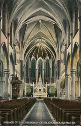 Interior of St. Louis Roman Catholic Church Buffalo, NY Postcard Postcard Postcard