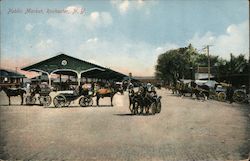 Public Market - Horse & Buggies Rochester, NY Postcard Postcard Postcard