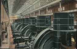Interior of 69th Street Electric Powerhouse New York Postcard