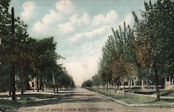 Euclid Avenue Looking West Pittsburg, KS Postcard Postcard Postcard